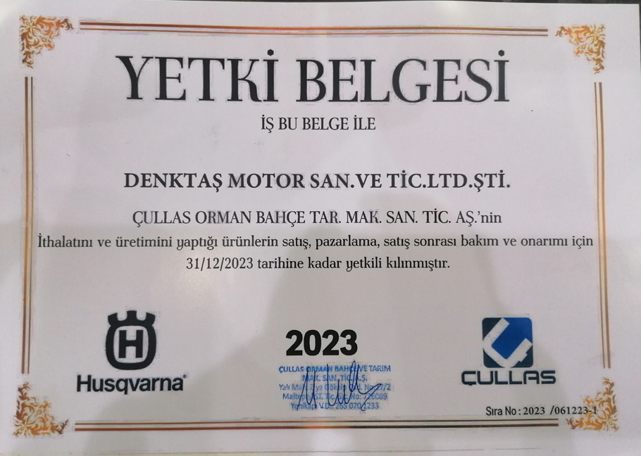 ÇULLAS YETKİLİ BAYİ BELGESİ